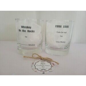 Sedona Barware Set of 2 Whisky Brandy Rum Glasses Brand New Father's Day